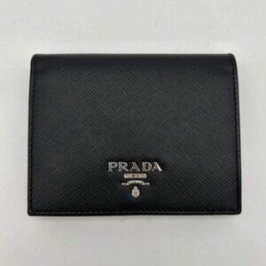 PRADA Black Saffiano Leather Bifold Wallet 175-013025